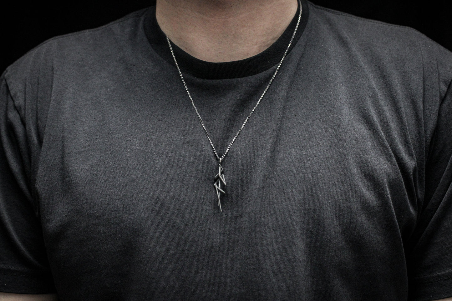 BLACKENED SURGE PENDANT