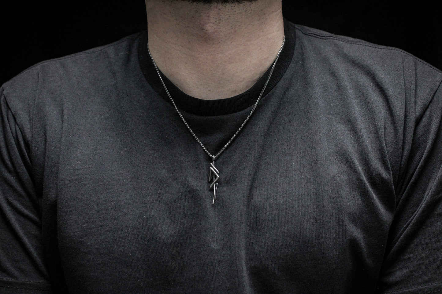 BLACKENED SURGE PENDANT